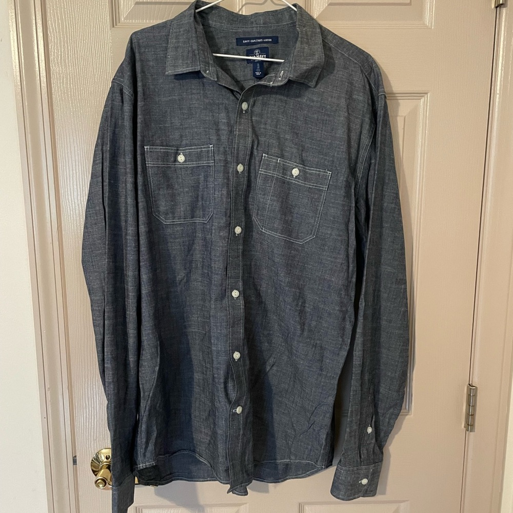Mens XL Slimfit button down shirt - Old Navy